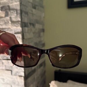 Ralph by Ralph Lauren Polarized Y2K Tortoise Rectangle Sunglasses